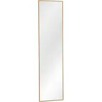 Gold Slim Full Length Wall Mirror 120cm - Cream, Aluminium