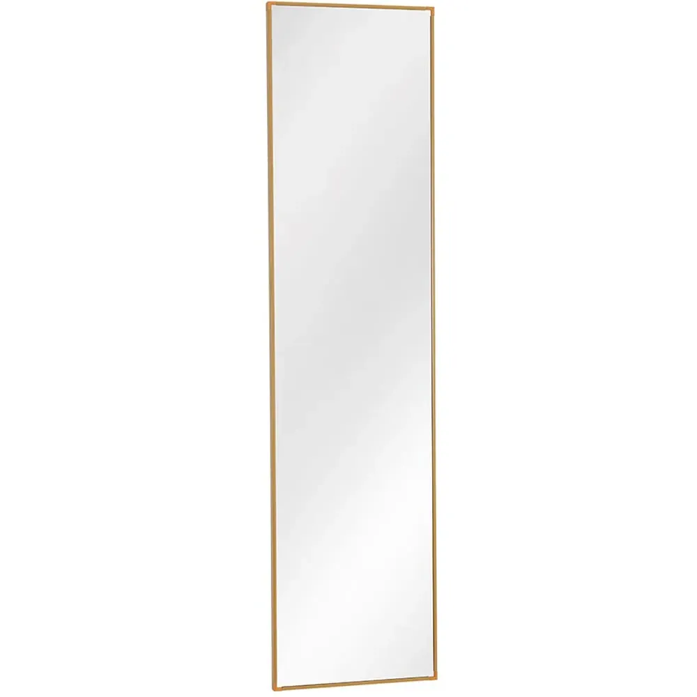 Gold Slim Full Length Wall Mirror 120cm - Cream, Aluminium image