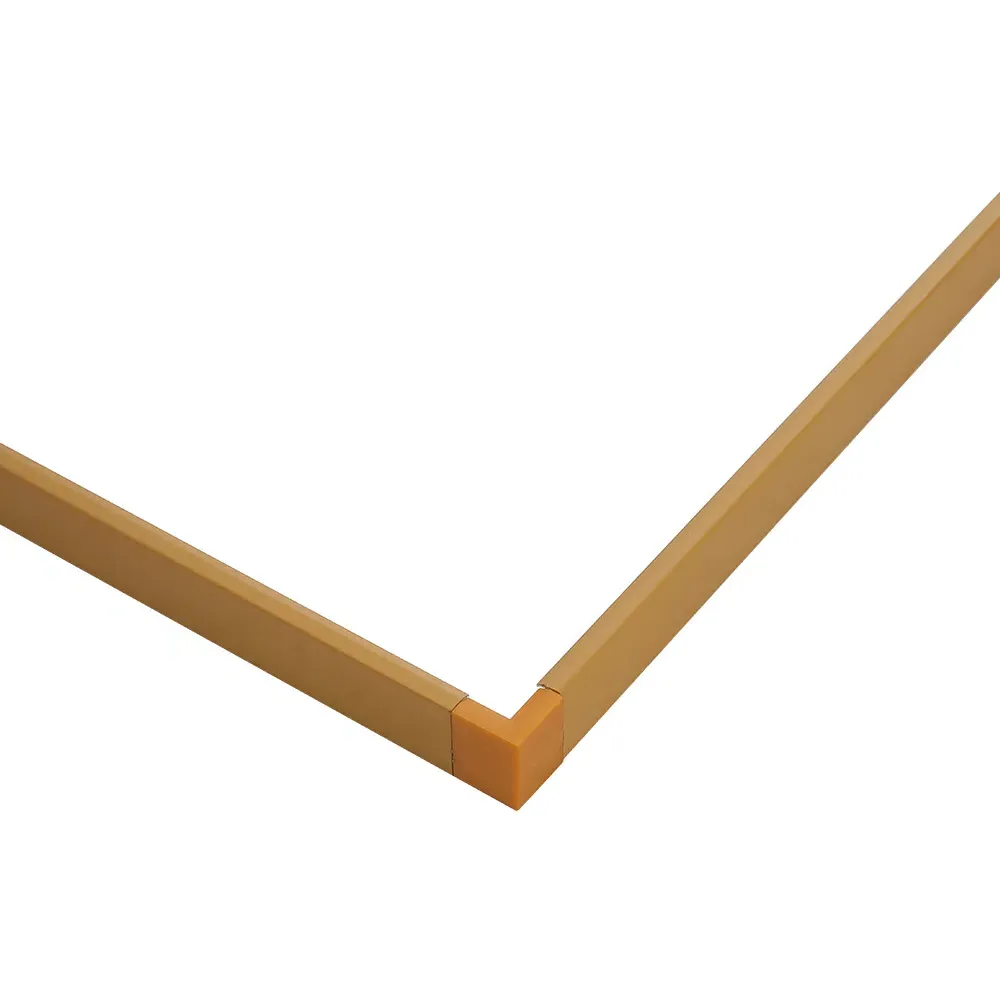 Gold Slim Full Length Wall Mirror 150cm - Cream, Aluminium