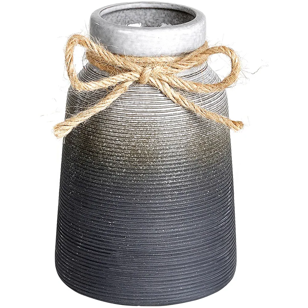 Gradient Ceramic Flower Vase - Grey image