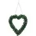 Heart Shape Artificial Boxwood Wreath 42cm - Green