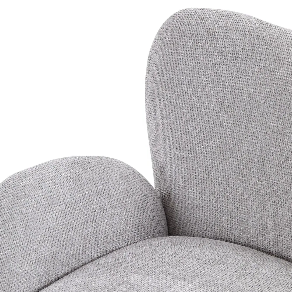 High Back Swivel Accent Chair - Grey, Chenille