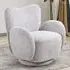 High Back Swivel Accent Chair - Grey, Chenille