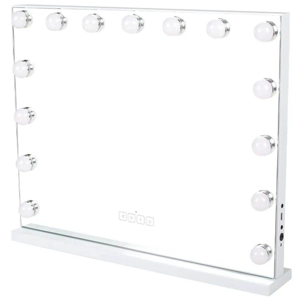 Hollywood LED Vanity Mirror with Smart Screen - White