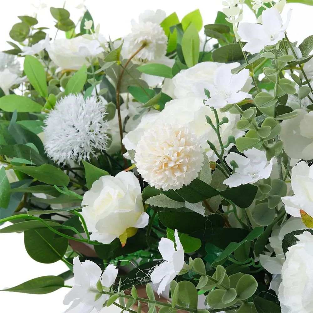 Hydrangea Rose Artificial Aisle Flower Row Decoration - Green