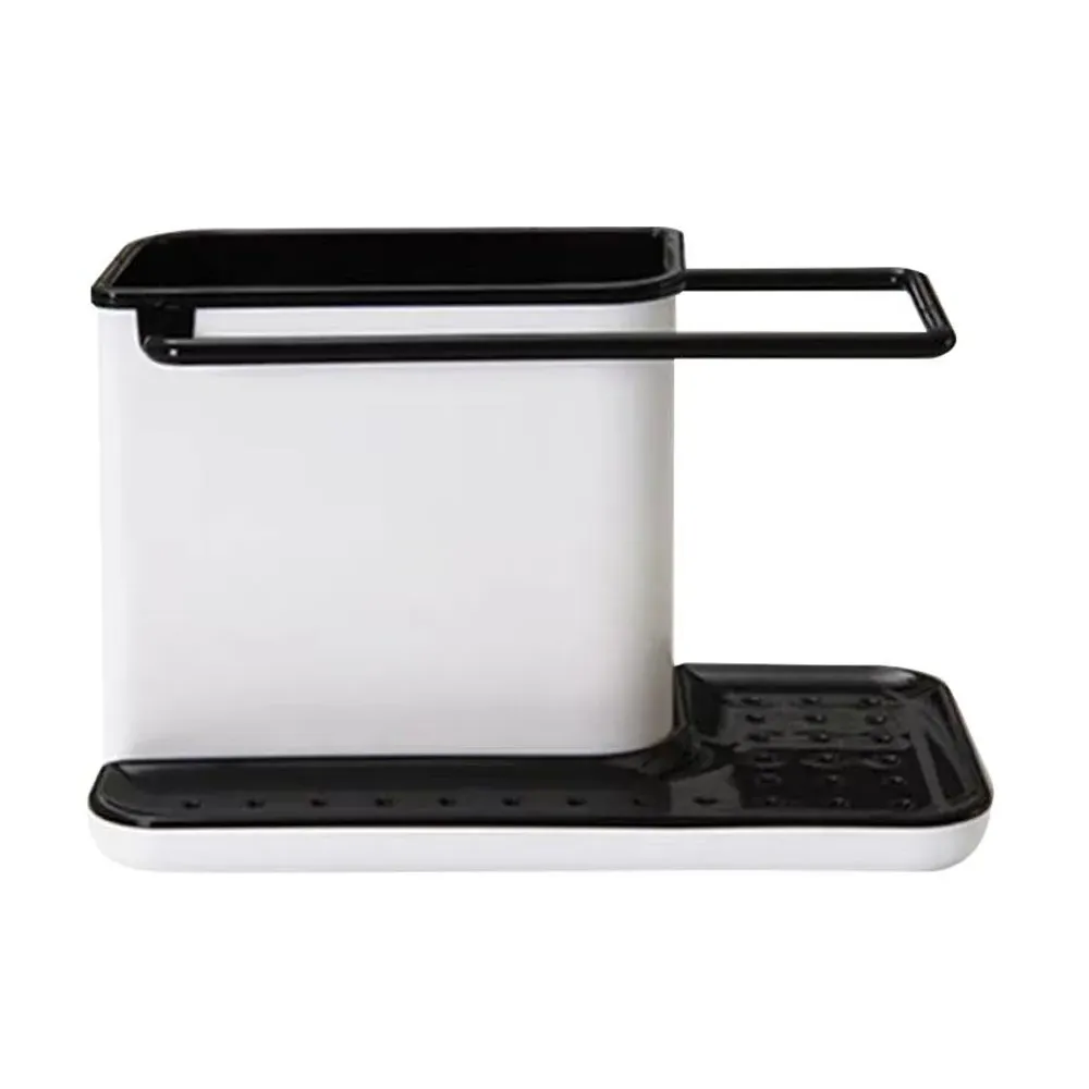 Kitchen Sink Caddy Organiser with Drip Tray - Black