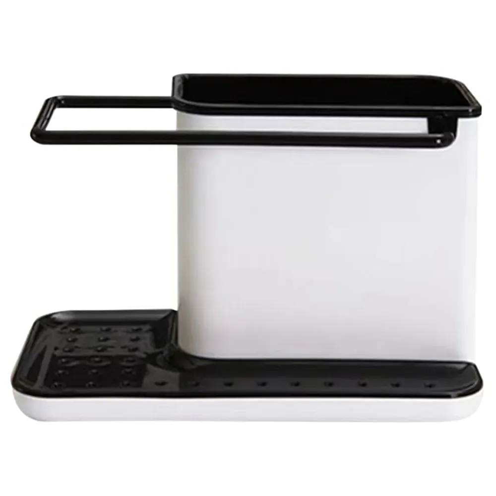 Kitchen Sink Caddy Organiser with Drip Tray - Black image