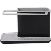 Kitchen Sink Organiser with Draining Plate - Black