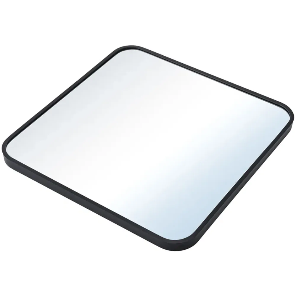 Large Square Wall Mirror - Black, Aluminium Alloy