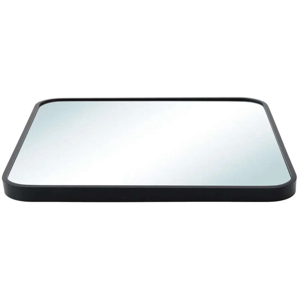 Large Square Wall Mirror - Black, Aluminium Alloy