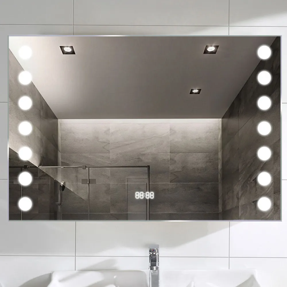 LED Fog Free Bathroom Mirror with Shaver Socket - 60x80cm