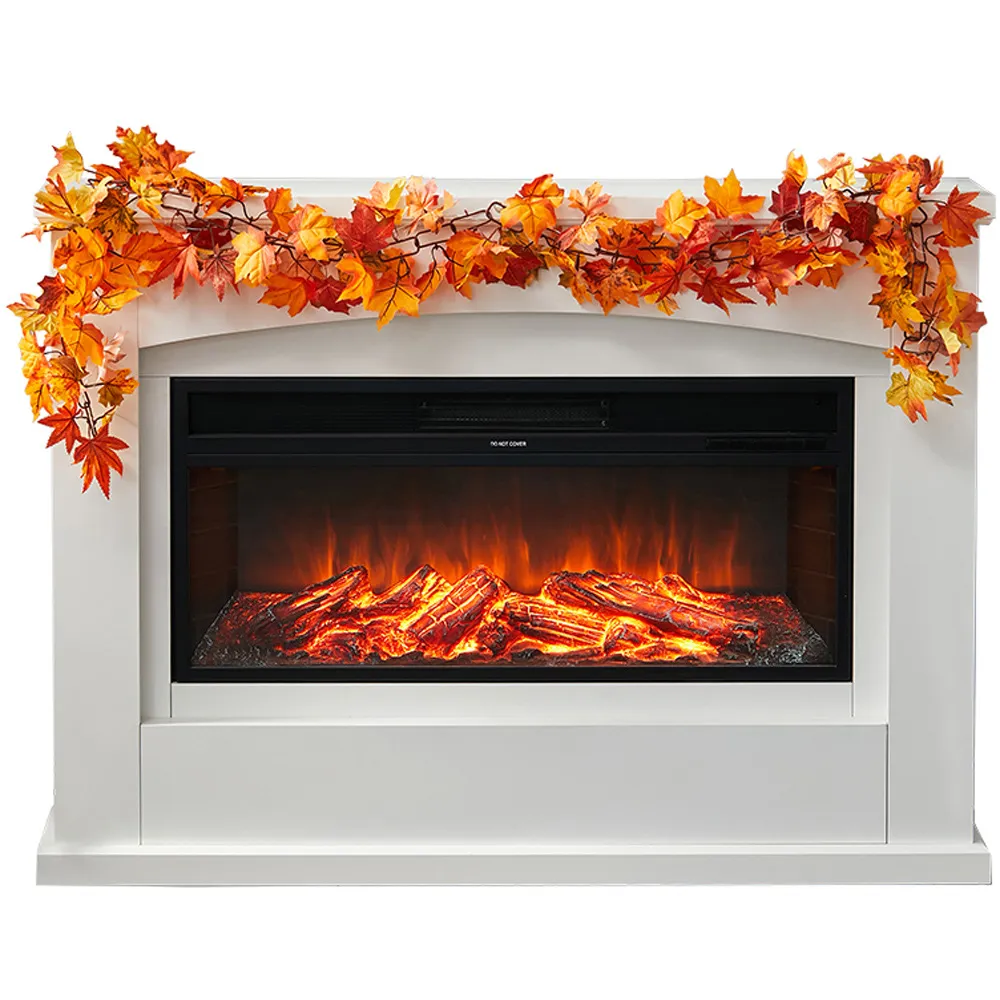 LED Garland with Maple Leaves 170cm - Orange