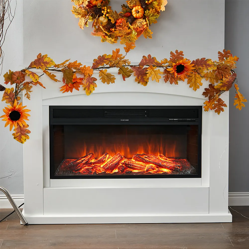 LED Garland with Sunflower and Pumpkins 180cm - Orange