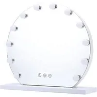 LED Lighted Makeup Vanity Mirror with Smart Sensor - White