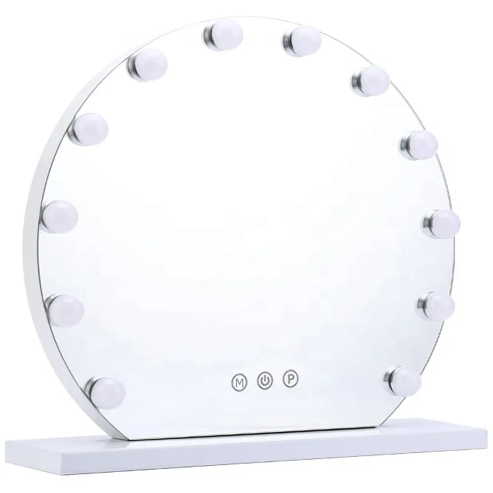 LED Lighted Makeup Vanity Mirror with Smart Sensor - White