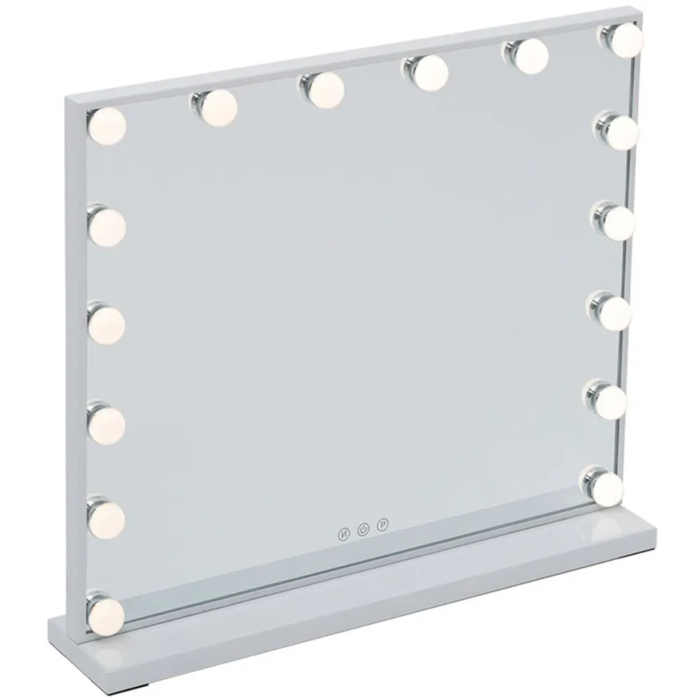LED Makeup Vanity Mirror with Smart Sensor Screen - White