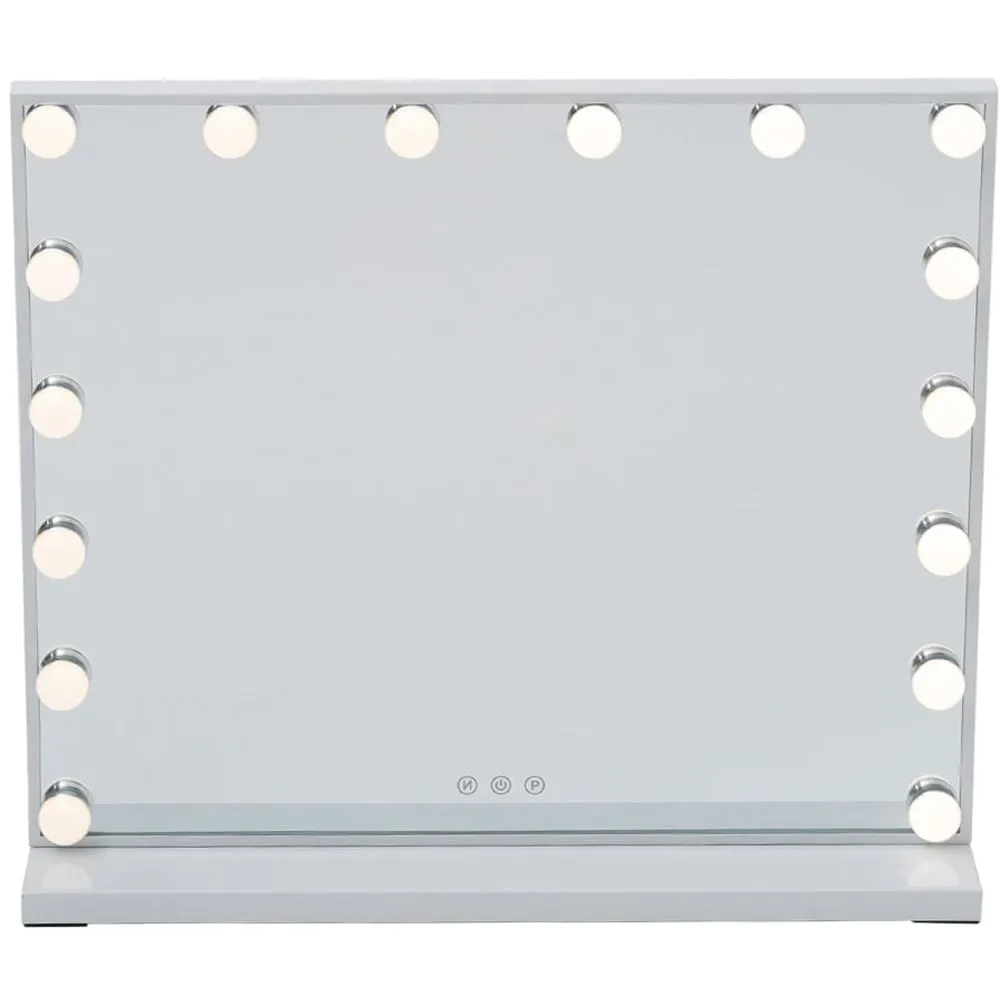 LED Makeup Vanity Mirror with Smart Sensor Screen - White image