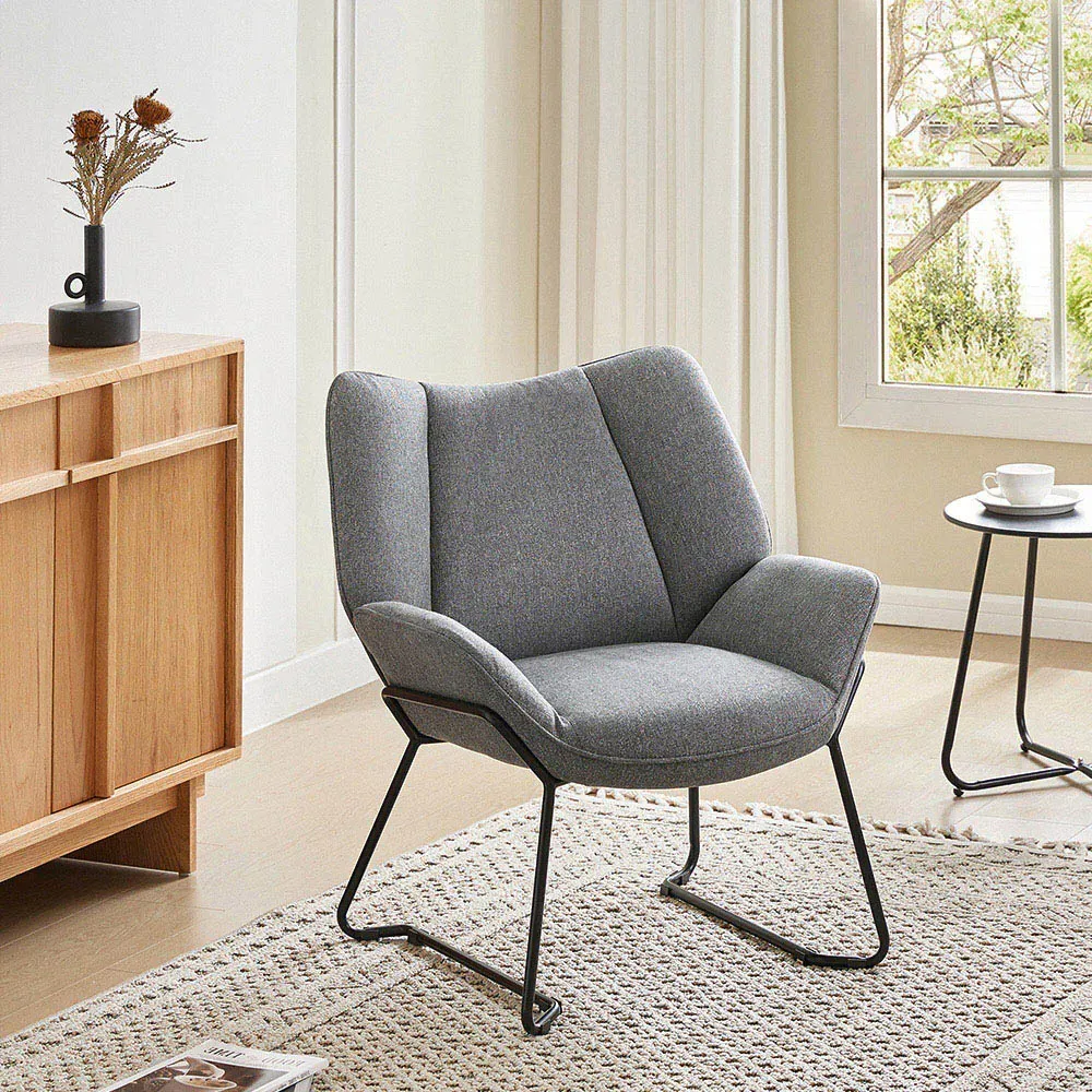 Linen Armchair - Grey