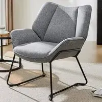 Linen Armchair - Grey