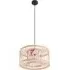 Metal Canopy Bamboo Woven Pendant Light - Multi