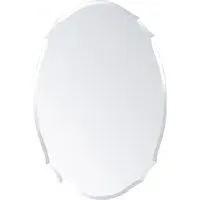 Nordic Ellipse Wall Mirror with Beveled Edge - White