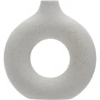 Nordic Style Round Ceramic Vase - White
