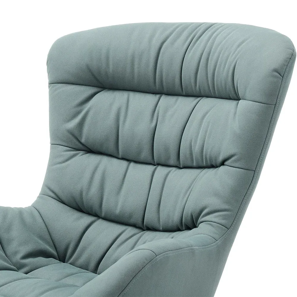 Nordic Wooden Rocking Chair - Blue