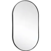 Oval Wall Mirror - Black