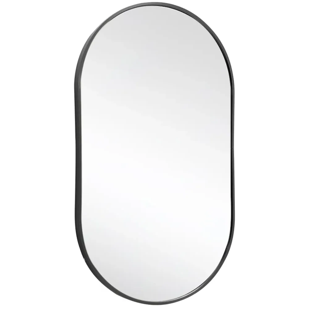 Oval Wall Mirror - Black image