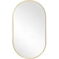 Oval Wall Mount Vanity Mirror - Metal Frame