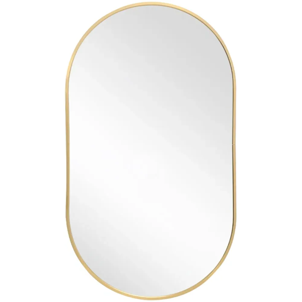 Oval Wall Mount Vanity Mirror - Metal Frame image