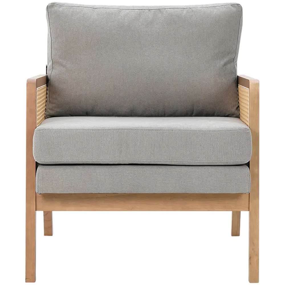 Rattan Armchair - Grey