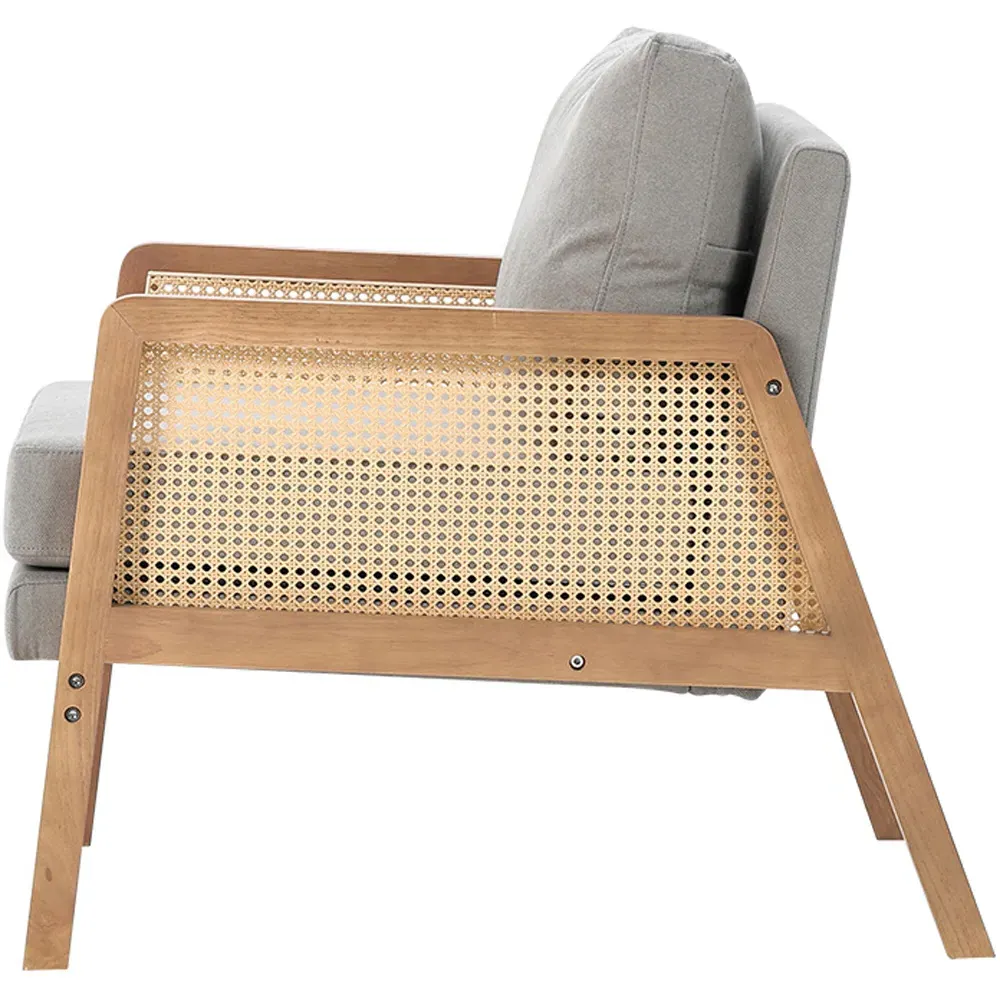 Rattan Armchair - Grey