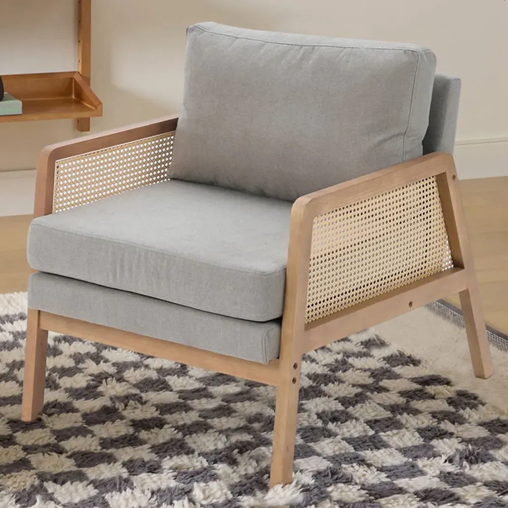 Rattan Armchair - Grey image