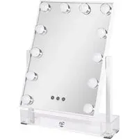 Rectangle LED Hollywood Vanity Makeup Mirror - White