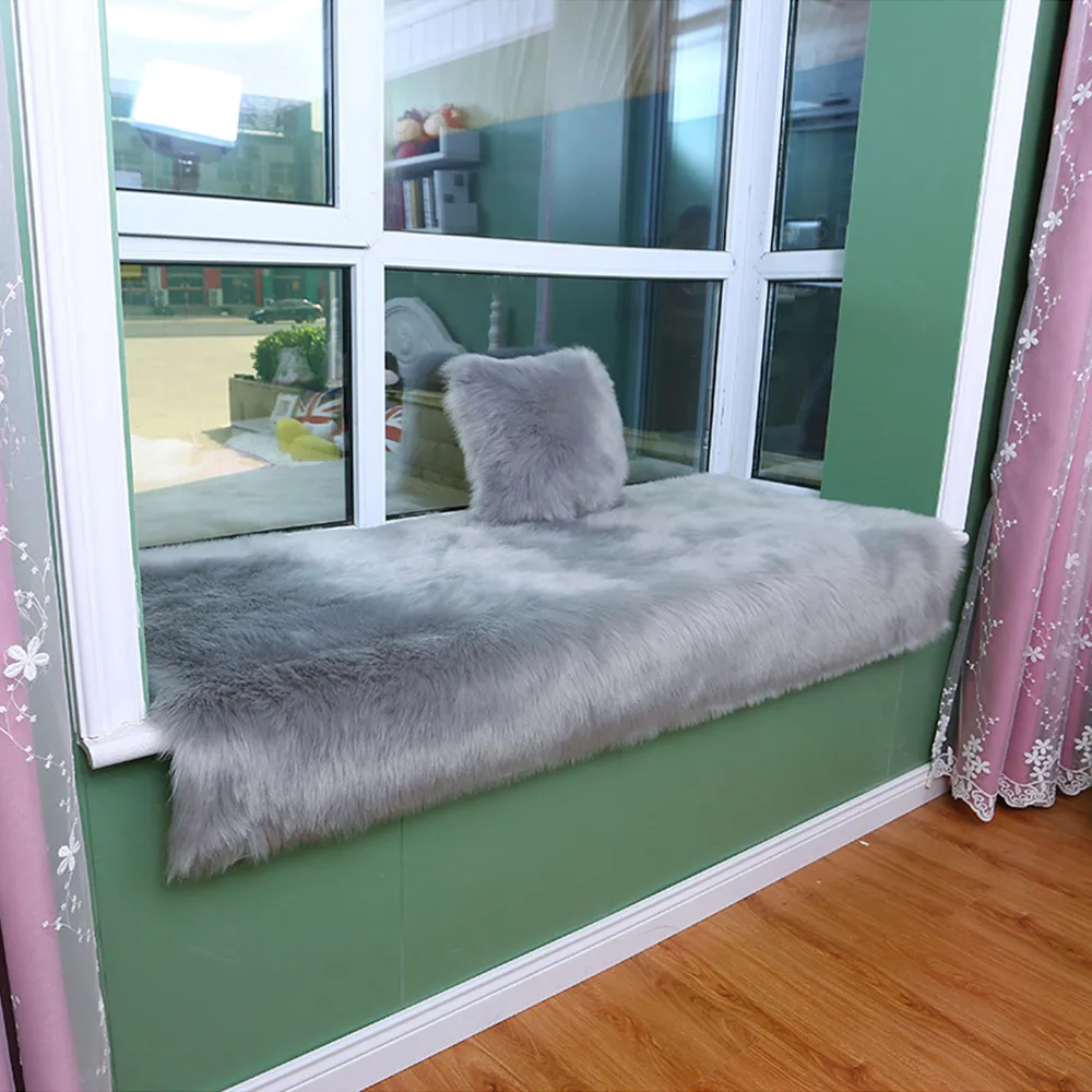 Rectangle Soft Shaggy Rug - Grey