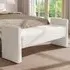 Rectangle Teddy Upholstered H-Shaped Bench - White