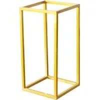 Rectangular Flower Stand Pedestal - Gold