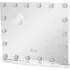 Rectangular Hollywood LED Vanity Mirror with 10X Magnification - White, Metal