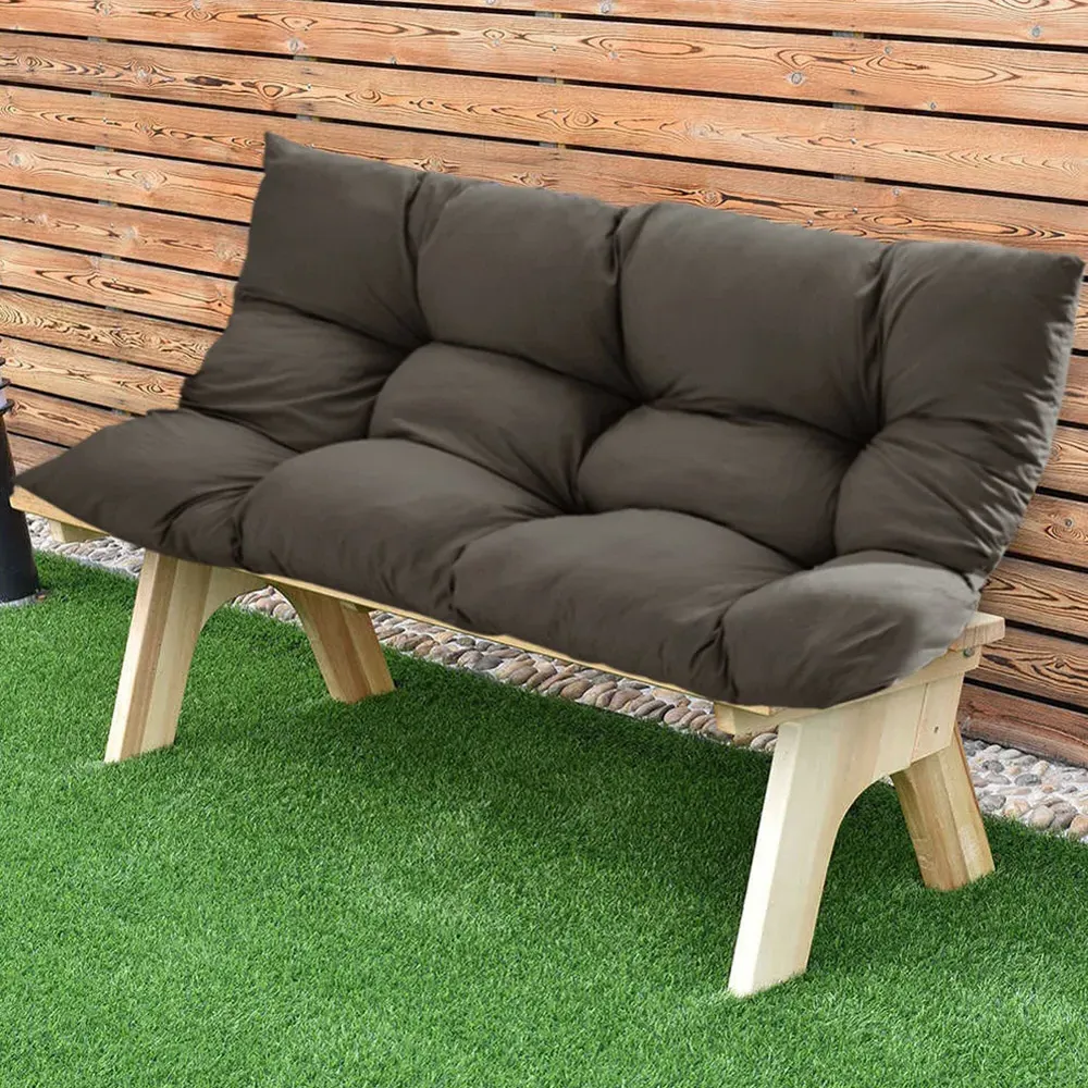 Rectangular Tufted Seat Cushion - Dark Grey, Polyester