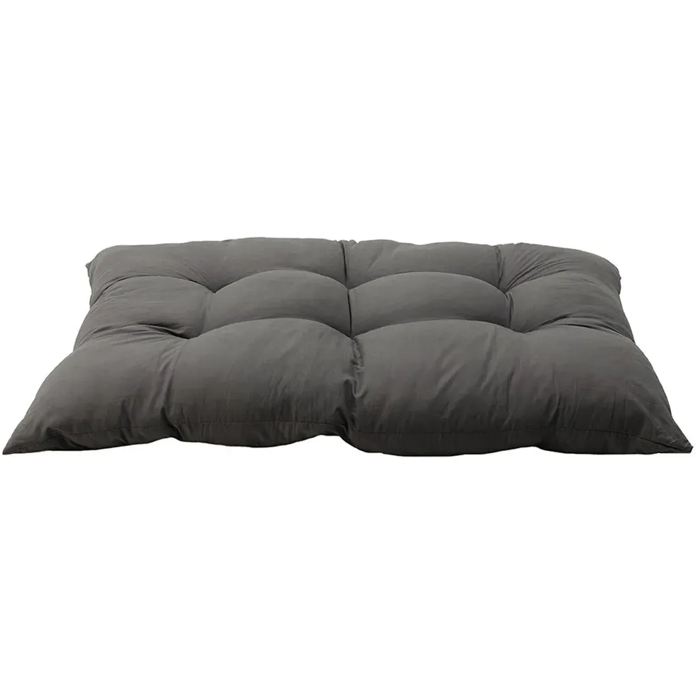 Rectangular Tufted Seat Cushion - Dark Grey, Polyester