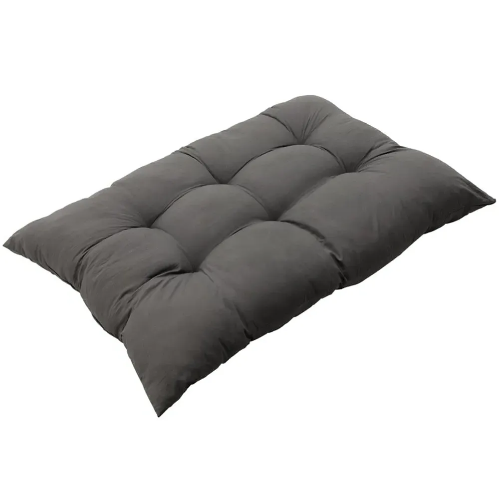 Rectangular Tufted Seat Cushion - Dark Grey, Polyester