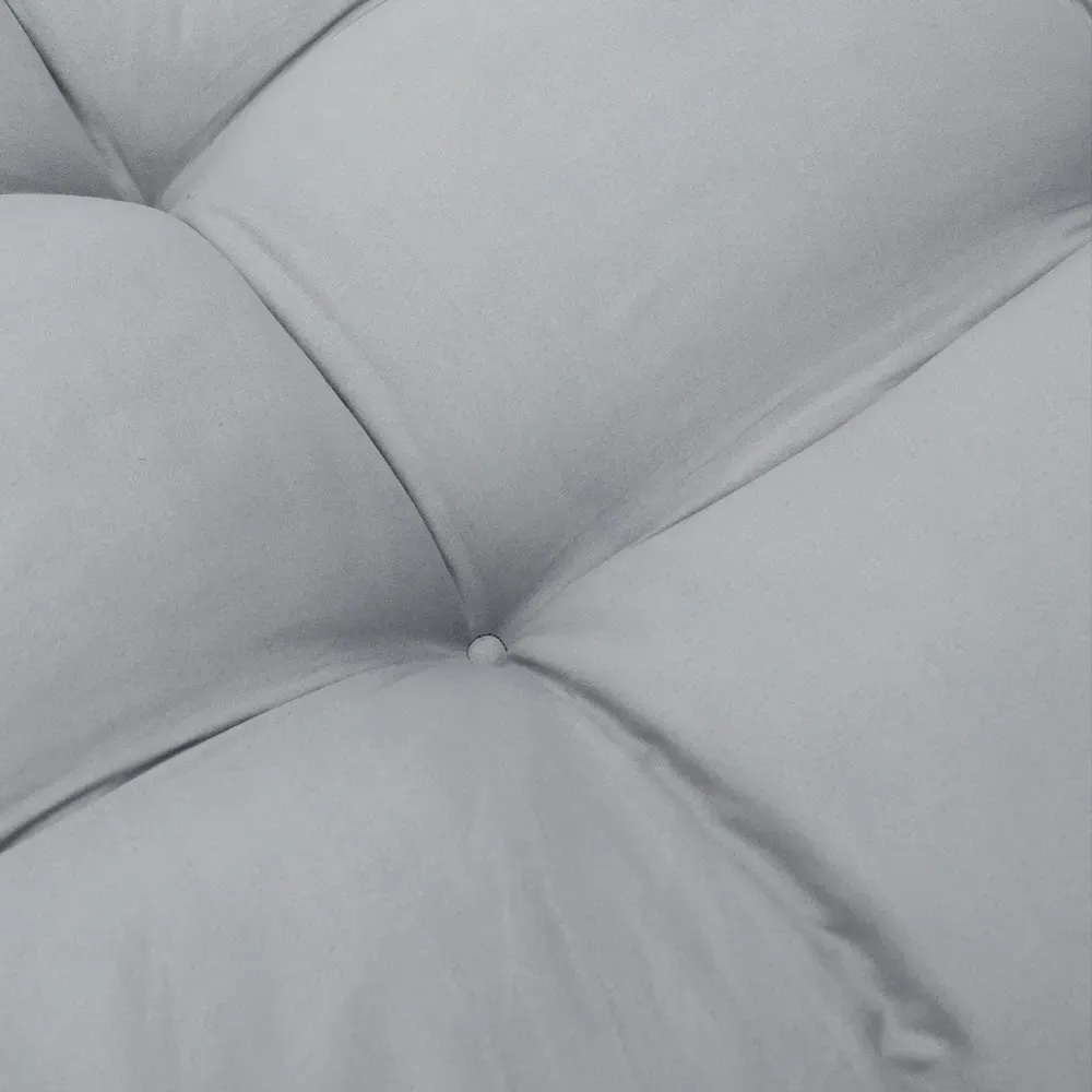 Rectangular Tufted Seat Cushion - Light Grey, Polyester