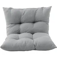 Rectangular Tufted Seat Cushion - Light Grey, Polyester