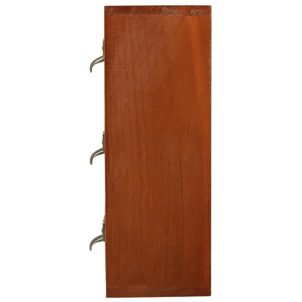 Retro Wooden Desktop Drawer Organiser Box - Brown