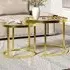 Round Glass Nesting Tables Set of 2 - Gold