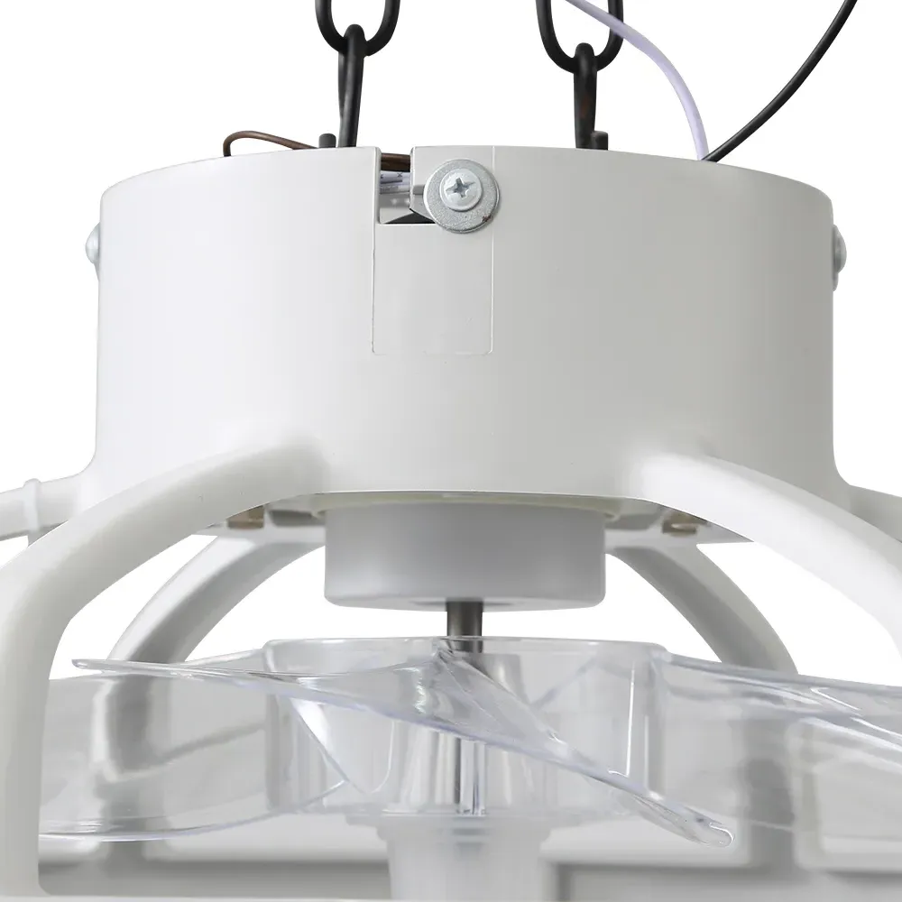 Round LED Ceiling Fan Light - White, Acrylic