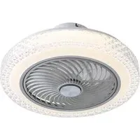Round LED Ceiling Fan Light - White, Acrylic