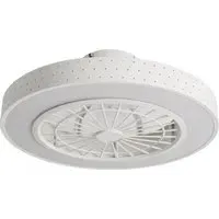 Round LED Ceiling Fan Light - White, Acrylic