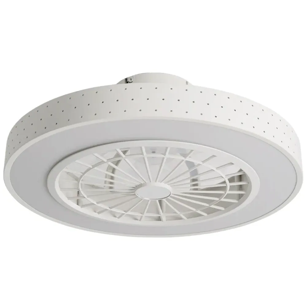 Round LED Ceiling Fan Light - White, Acrylic
